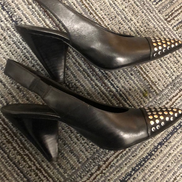 Michael Kira silver studded heels - Picture 3 of 6